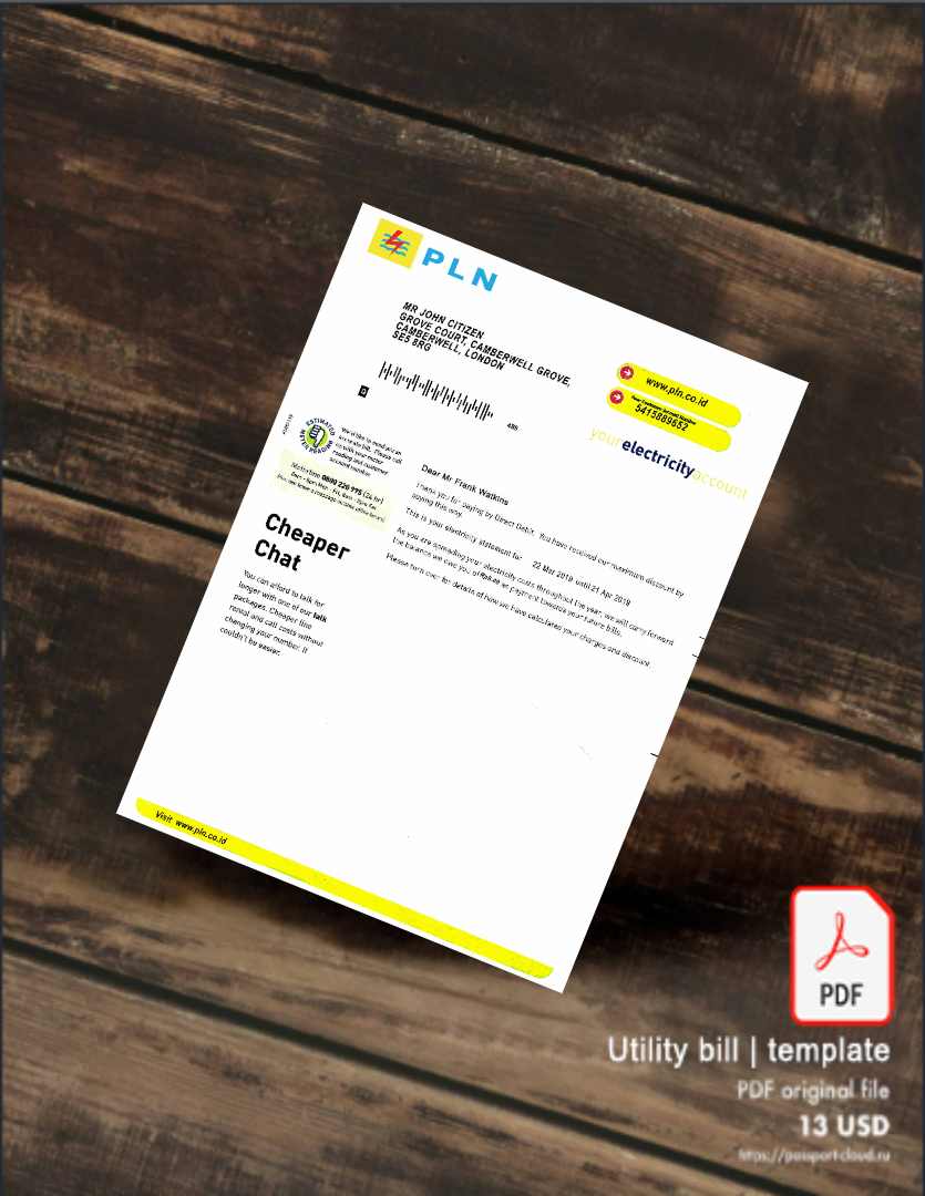 Utility bill | Albanian Power | Albania